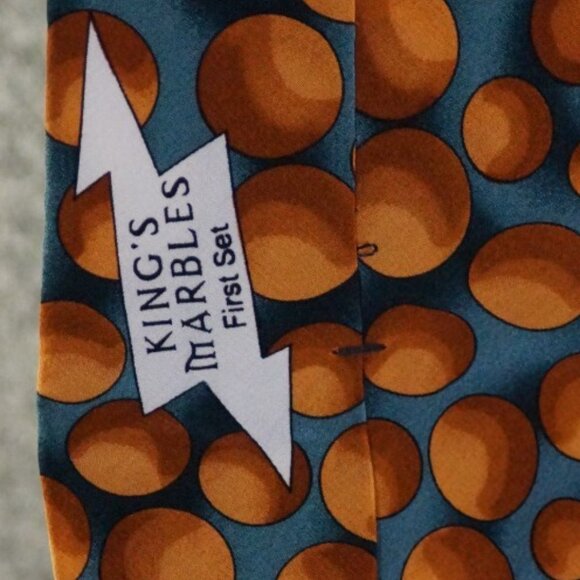 Vintage Grateful Dead Blue Orange100% Silk Tie “King’s Marbles First Set” - Picture 3 of 3